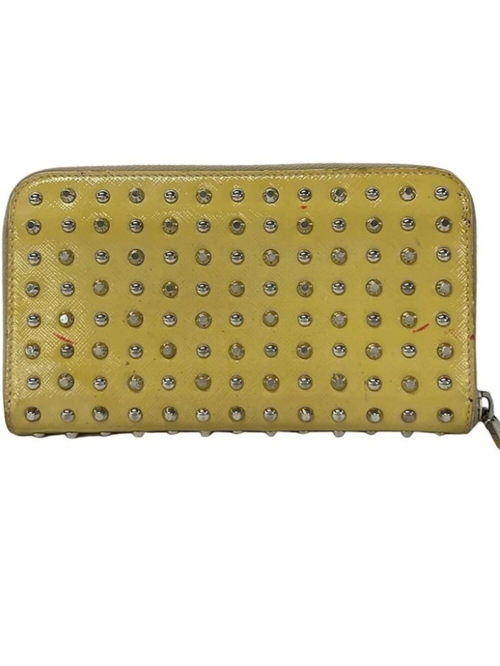 PRADA - Yellow Patent Leather Hardware Long Wallet - Picture 2 of 7